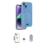 MARSİLYAN™- iPhone 14 Kılıf Vadi Çizgi Prime - Siyah Joko Magic 5D Cam + Yeşil Shine Kamera Lens