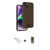 MARSİLYAN™- iPhone 14 Kılıf Vadi Çizgi Prime - Siyah Joko Magic 5D Hayalet Cam + Diamond Kamera Lens - KI