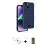 MARSİLYAN™- iPhone 14 Kılıf Vadi Çizgi Prime - Siyah Joko Magic 5D Hayalet Cam + Diamond Kamera Lens - KI