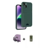 MARSİLYAN™- iPhone 14 Kılıf Vadi Çizgi Prime - Siyah Joko Magic 5D Hayalet Cam + Raze Metal Kamera Lens - SH