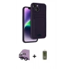 MARSİLYAN™- iPhone 14 Kılıf Vadi Çizgi Prime - Siyah Joko Magic 5D Hayalet Cam + Raze Metal Kamera Lens - SH
