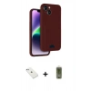 MARSİLYAN™- iPhone 14 Kılıf Vadi Çizgi Prime - Siyah Joko Magic 5D Hayalet Cam + Sierra Blue Diamond Kamera Lens