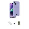 MARSİLYAN™- iPhone 14 Kılıf Vadi Çizgi Prime - Siyah Joko Magic 5D Hayalet Cam + Sierra Blue Diamond Kamera Lens