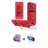 MARSİLYAN™- iPhone 14 Kılıf Vadi Form Prime - Siyah 3D Antistatik Cam Ekran Koruyucu + Raze Metal Kamera Lens - MR