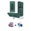 MARSİLYAN™- iPhone 14 Kılıf Vadi Form Prime - Siyah 3D Antistatik Cam Ekran Koruyucu + Raze Metal Kamera Lens - MR