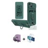 MARSİLYAN™- iPhone 14 Kılıf Vadi Form Prime - Siyah 3D Antistatik Cam Ekran Koruyucu + Raze Metal Kamera Lens - SH