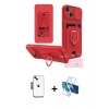 MARSİLYAN™- iPhone 14 Kılıf Vadi Form Prime - Siyah 3D Antistatik Cam Ekran Koruyucu + Shine Kamera Lens - SH
