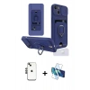 MARSİLYAN™- iPhone 14 Kılıf Vadi Form Prime - Siyah 3D Antistatik Cam Ekran Koruyucu + Shine Kamera Lens - SH