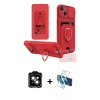 MARSİLYAN™- iPhone 14 Kılıf Vadi Form Prime - Siyah 3D Antistatik Cam Ekran Koruyucu + PVD Metal Kamera Lens - TU