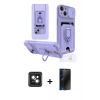 MARSİLYAN™- iPhone 14 Kılıf Vadi Form Prime - Siyah 3D Antistatik Hayalet Cam Ekran Koruyucu + PVD Metal Kamera Lens - PE