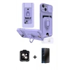 MARSİLYAN™- iPhone 14 Kılıf Vadi Form Prime - Siyah 3D Antistatik Hayalet Cam Ekran Koruyucu + PVD Metal Kamera Lens - TU