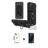 MARSİLYAN™- iPhone 14 Kılıf Vadi Form Prime - Siyah 3D Antistatik Hayalet Cam Ekran Koruyucu + Shine Kamera Lens - GD