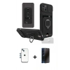 MARSİLYAN™- iPhone 14 Kılıf Vadi Form Prime - Siyah 3D Antistatik Hayalet Cam Ekran Koruyucu + Shine Kamera Lens - MI