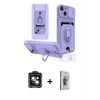 MARSİLYAN™- iPhone 14 Kılıf Vadi Form Prime - Siyah Bilvis 3D Cam Ekran Koruyucu + PVD Metal Kamera Lens - SH