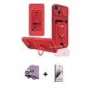 MARSİLYAN™- iPhone 14 Kılıf Vadi Form Prime - Siyah Bilvis 3D Mat Cam Ekran Koruyucu + Raze Metal Kamera Lens - GS