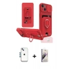MARSİLYAN™- iPhone 14 Kılıf Vadi Form Prime - Siyah Bilvis 3D Mat Cam Ekran Koruyucu + Shine Kamera Lens - MI