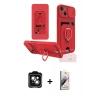 MARSİLYAN™- iPhone 14 Kılıf Vadi Form Prime - Siyah Bilvis 3D Mat Cam Ekran Koruyucu + PVD Metal Kamera Lens - YL