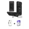 MARSİLYAN™- iPhone 14 Kılıf Vadi Form Prime - Siyah Bilvis 5in1 3D Magic Cam Ekran Koruyucu + Shine Kamera Lens - GS