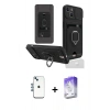 MARSİLYAN™- iPhone 14 Kılıf Vadi Form Prime - Siyah Bilvis 5in1 3D Magic Cam Ekran Koruyucu + Shine Kamera Lens - MI