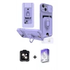 MARSİLYAN™- iPhone 14 Kılıf Vadi Form Prime - Siyah Bilvis 5in1 3D Magic Cam Ekran Koruyucu + Turuncu PVD Metal Kamera Lens