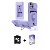 MARSİLYAN™- iPhone 14 Kılıf Vadi Form Prime - Siyah Bilvis 5in1 3D Magic Cam Ekran Koruyucu + PVD Metal Kamera Lens - YL