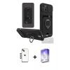 MARSİLYAN™- iPhone 14 Kılıf Vadi Form Prime - Siyah Bilvis 5in1 3D Magic Cam Ekran Koruyucu + Shine Kamera Lens - YL