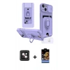 MARSİLYAN™- iPhone 14 Kılıf Vadi Form Prime - Siyah Buffer Hayalet Cam Ekran Koruyucu + PVD Metal Kamera Lens - PE