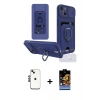 MARSİLYAN™- iPhone 14 Kılıf Vadi Form Prime - Siyah Buffer Hayalet Cam Ekran Koruyucu + Shine Kamera Lens - SH