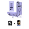 MARSİLYAN™- iPhone 14 Kılıf Vadi Form Prime - Siyah Buffer Hayalet Cam Ekran Koruyucu + PVD Metal Kamera Lens - YL