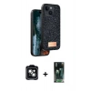 MARSİLYAN™- iPhone 14 Kılıf Vadi Klasik Serisi - Şeffaf 360 Full Body Arka Koruyucu + PVD Metal Kamera Lens - YL