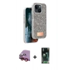 MARSİLYAN™- iPhone 14 Kılıf Vadi Klasik Serisi - Şeffaf 360 Full Body Arka Koruyucu + Raze Metal Kamera Lens - KI