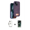 MARSİLYAN™- iPhone 14 Kılıf Vadi Klasik Serisi - Şeffaf 360 Full Body Arka Koruyucu + Shine Kamera Lens - GD