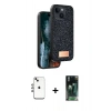 MARSİLYAN™- iPhone 14 Kılıf Vadi Klasik Serisi - Şeffaf 360 Full Body Arka Koruyucu + Shine Kamera Lens - GI