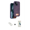 MARSİLYAN™- iPhone 14 Kılıf Vadi Klasik Serisi - Şeffaf Pasifik Cam Ekran Koruyucu + Diamond Kamera Lens - PE
