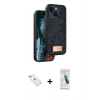 MARSİLYAN™- iPhone 14 Kılıf Vadi Klasik Serisi - Şeffaf Pasifik Cam Ekran Koruyucu + Diamond Kamera Lens - SABE