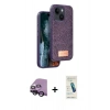 MARSİLYAN™- iPhone 14 Kılıf Vadi Klasik Serisi - Şeffaf Pasifik Cam Ekran Koruyucu + Raze Metal Kamera Lens - SH