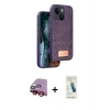 MARSİLYAN™- iPhone 14 Kılıf Vadi Klasik Serisi - Şeffaf Pasifik Cam Ekran Koruyucu + Raze Metal Kamera Lens - KI