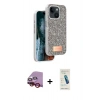 MARSİLYAN™- iPhone 14 Kılıf Vadi Klasik Serisi - Şeffaf Pasifik Cam Ekran Koruyucu + Raze Metal Kamera Lens - KI