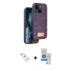 MARSİLYAN™- iPhone 14 Kılıf Vadi Klasik Serisi - Şeffaf Royal Nano Ekran Koruyucu + Diamond Kamera Lens - PE