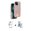MARSİLYAN™- iPhone 14 Kılıf Vadi Klasik Serisi - Şeffaf Royal Nano Ekran Koruyucu + Shine Kamera Lens - SH