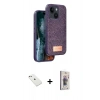 MARSİLYAN™- iPhone 14 Kılıf Vadi Klasik Serisi - Siyah Bilvis 3D Cam Ekran Koruyucu + Diamond Kamera Lens - PE