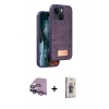 MARSİLYAN™- iPhone 14 Kılıf Vadi Klasik Serisi - Siyah Bilvis 3D Cam Ekran Koruyucu + Raze Metal Kamera Lens - MR