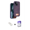 MARSİLYAN™- iPhone 14 Kılıf Vadi Klasik Serisi - Siyah Bilvis 5in1 3D Magic Cam Ekran Koruyucu + Diamond Kamera Lens - KI