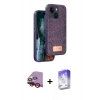 MARSİLYAN™- iPhone 14 Kılıf Vadi Klasik Serisi - Siyah Bilvis 5in1 3D Magic Cam Ekran Koruyucu + Raze Metal Kamera Lens - KI