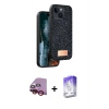 MARSİLYAN™- iPhone 14 Kılıf Vadi Klasik Serisi - Siyah Bilvis 5in1 3D Magic Cam Ekran Koruyucu + Raze Metal Kamera Lens - KI