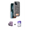 MARSİLYAN™- iPhone 14 Kılıf Vadi Klasik Serisi - Siyah Bilvis 5in1 3D Magic Cam Ekran Koruyucu + Raze Metal Kamera Lens - GS