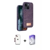 MARSİLYAN™- iPhone 14 Kılıf Vadi Klasik Serisi - Siyah Bilvis 5in1 3D Magic Cam Ekran Koruyucu + Shine Kamera Lens - KI