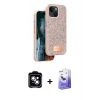MARSİLYAN™- iPhone 14 Kılıf Vadi Klasik Serisi - Siyah Bilvis 5in1 5D Magic Hayalet Cam Ekran Koruyucu + PVD Metal Kamera Lens - MI