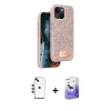 MARSİLYAN™- iPhone 14 Kılıf Vadi Klasik Serisi - Siyah Bilvis 5in1 5D Magic Hayalet Cam Ekran Koruyucu + Shine Kamera Lens - YL