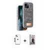 MARSİLYAN™- iPhone 14 Kılıf Vadi Klasik Serisi - Siyah Bilvis Hayalet Cam Ekran Koruyucu + Shine Kamera Lens - KI